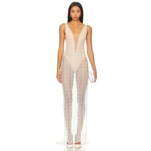 COPY - NWOT Camila Coelho Brene Long Dress in White Size Small